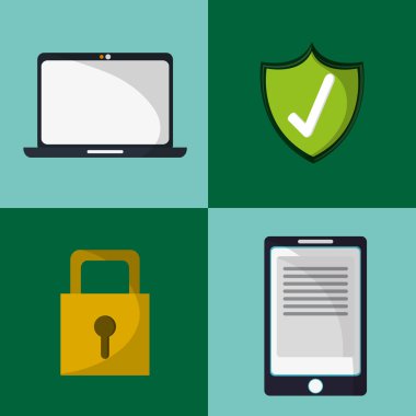Internet güvenlik ilgili simgeler resim