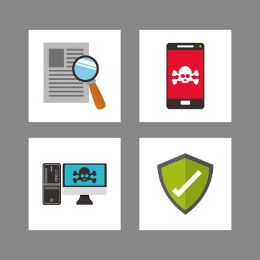 Internet güvenlik ilgili simgeler resim