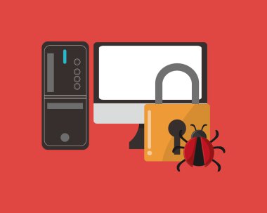 Internet güvenlik ilgili simgeler resim