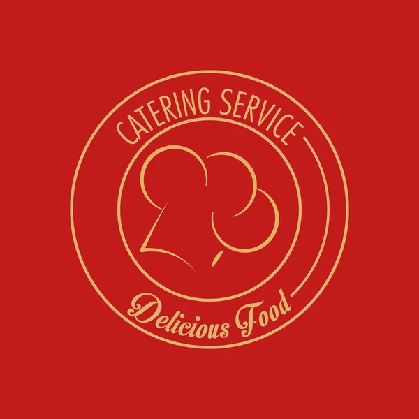 Servicio de catering emblema imagen — Vector de stock