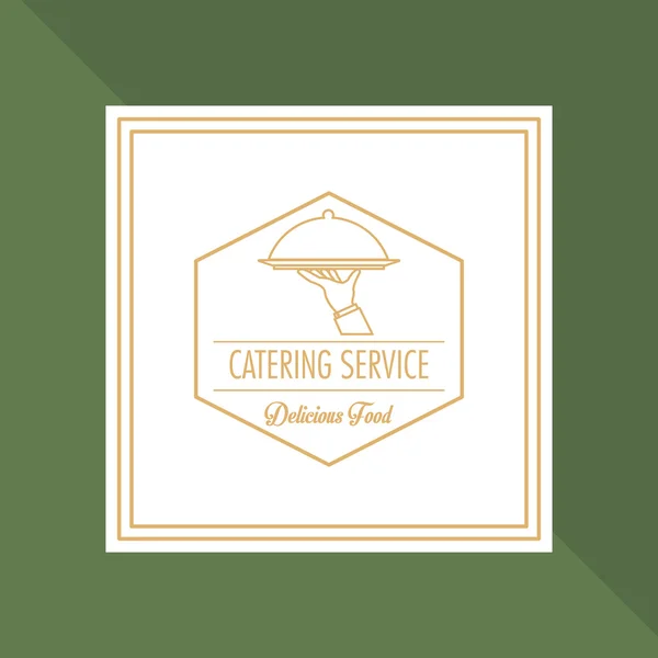 Servicio de catering emblema imagen — Vector de stock