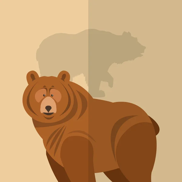 Imagen de oso marrón icono — Archivo Imágenes Vectoriales