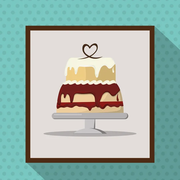 Πάρτι γενεθλίων τούρτα που σχετίζονται με εικονίδια εικόνας — Διανυσματικό Αρχείο