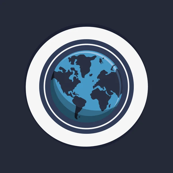 Földi globe jelkép kép — Stock Vector