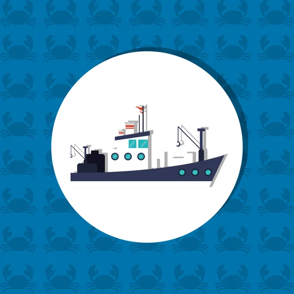 Nautische zeeleven gerelateerde pictogrammen afbeelding — Stockvector