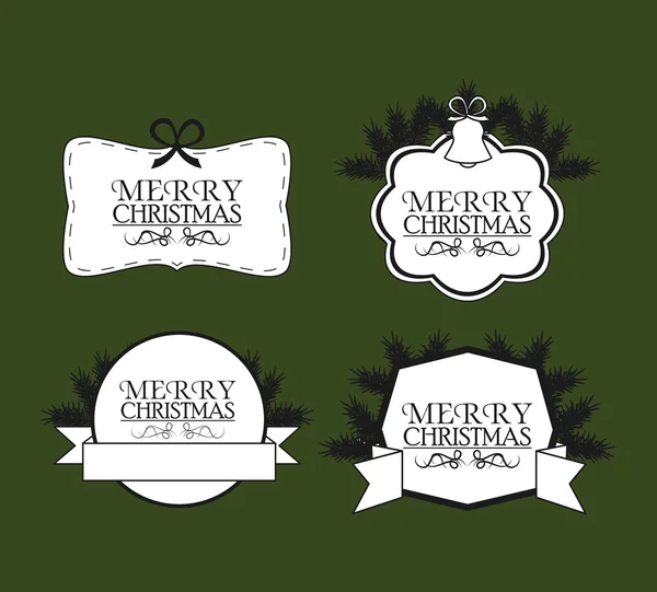 Merry christmas related icons image — Stock Vector