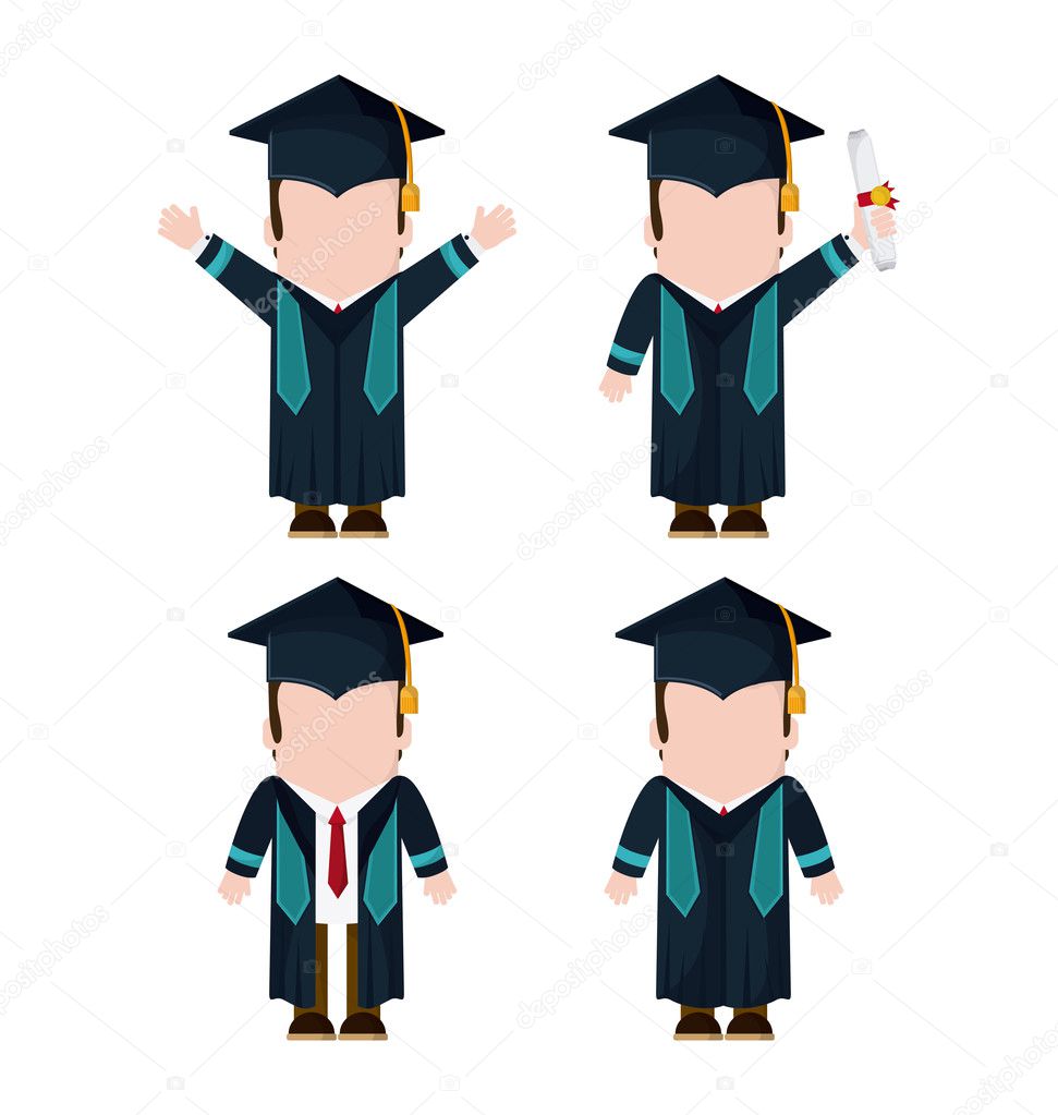 Download Graduation cap boy graduate university icon. Vector ...