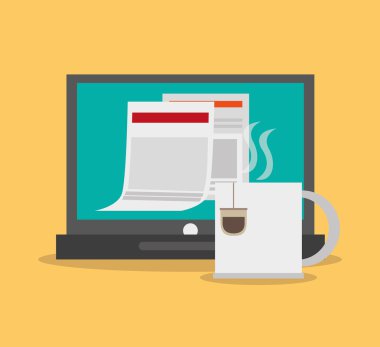 Laptop tasarım ofisi ve çalışma