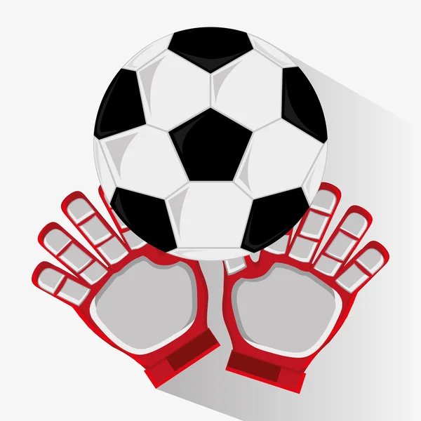 Pallone da calcio design sportivo — Vettoriale Stock