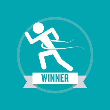 Tasarım çalışan. Fitness kavramı. mavi arka plan