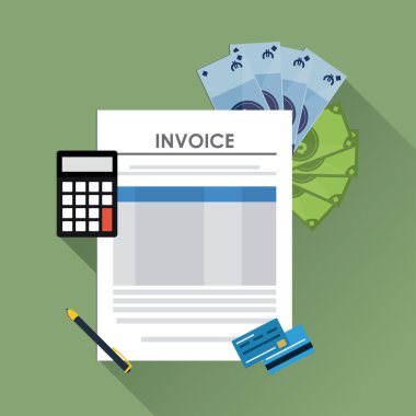 Fatura tasarım. iş simgesi. Ekonomi kavramı