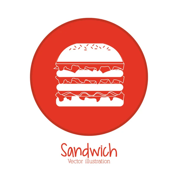 Sandwich design. illustration de restauration rapide. concept de menu — Image vectorielle