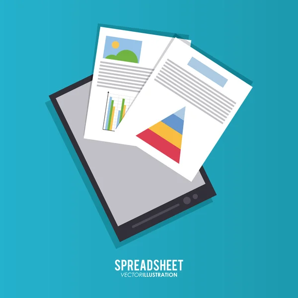 Design de planilhas, conceito de negócios e infográfico , —  Vetores de Stock