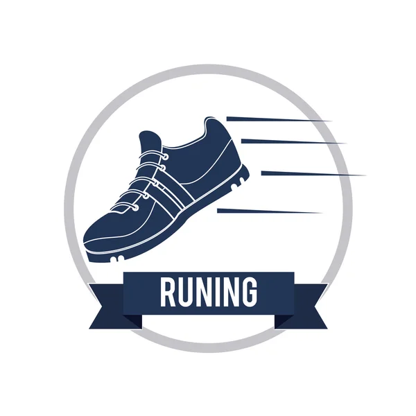 Diseño de zapatos para correr. concepto de fitness. fondo blanco — Vector de stock