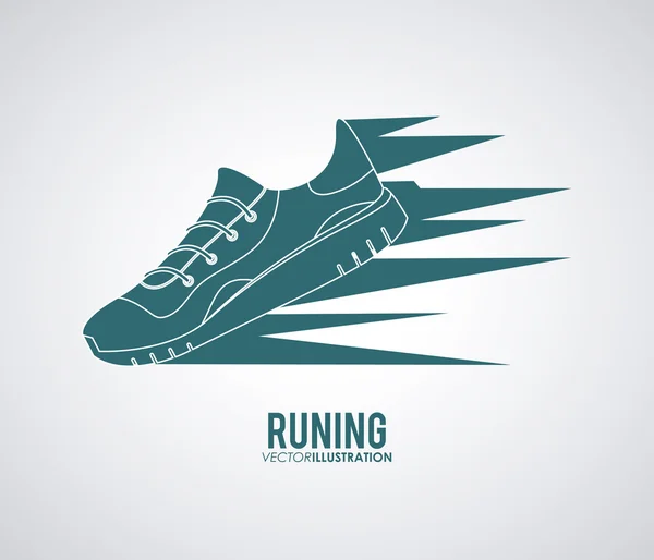 Diseño de zapatos para correr. concepto de fitness. fondo blanco — Vector de stock