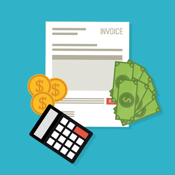 Invoice design. business icon. finance concept — Stock Vector