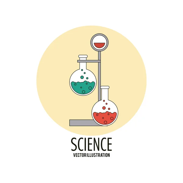 Biologie-Design. Wissenschaftsikone. flache Abbildung, editierbarer Vektor — Stockvektor