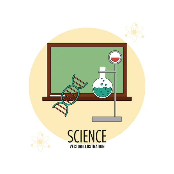 Biologie ontwerp. Het pictogram van de wetenschap. Vlakke afbeelding, bewerkbare vector — Stockvector
