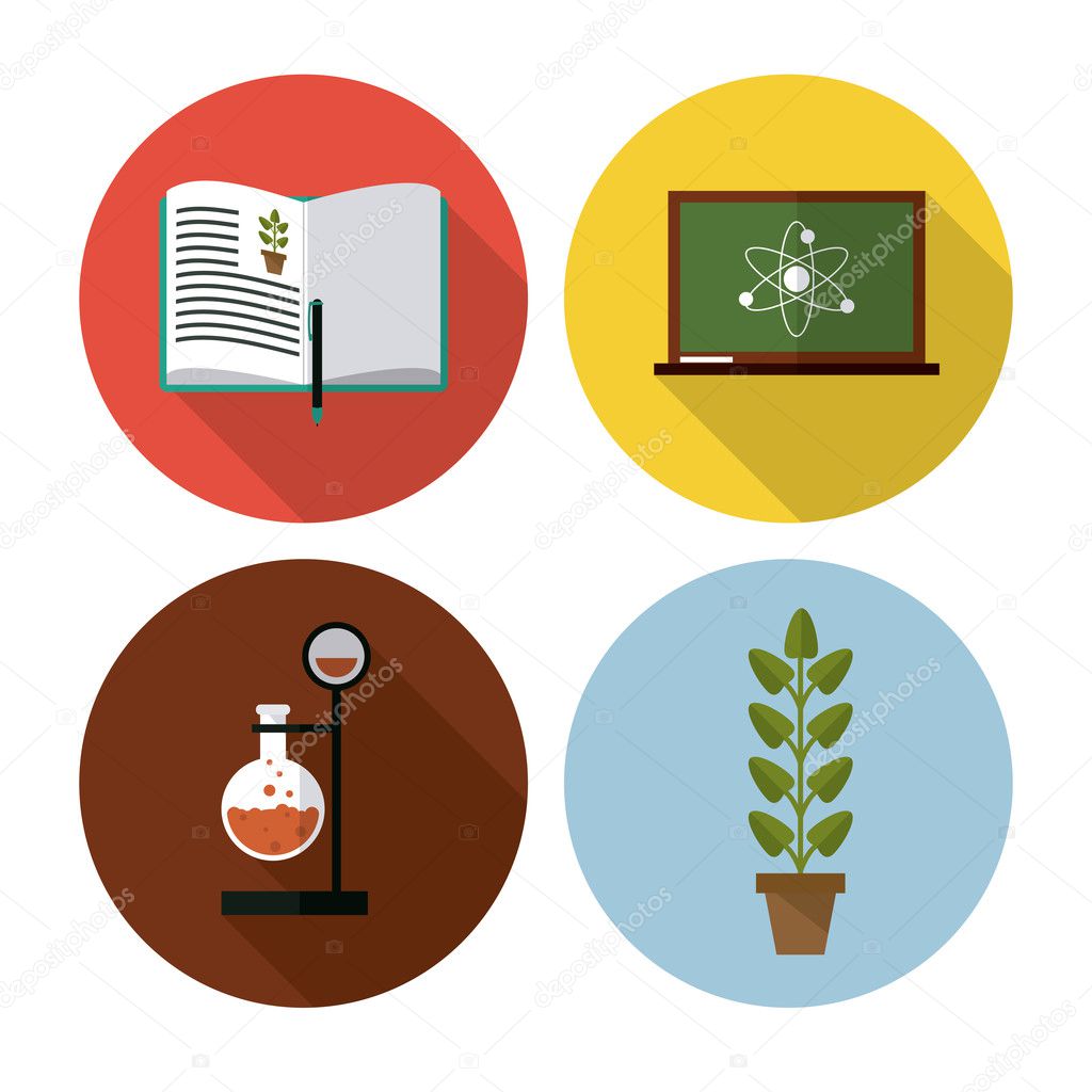 Biology design. Lab icon. Flat illustration, vector Stock Vector by