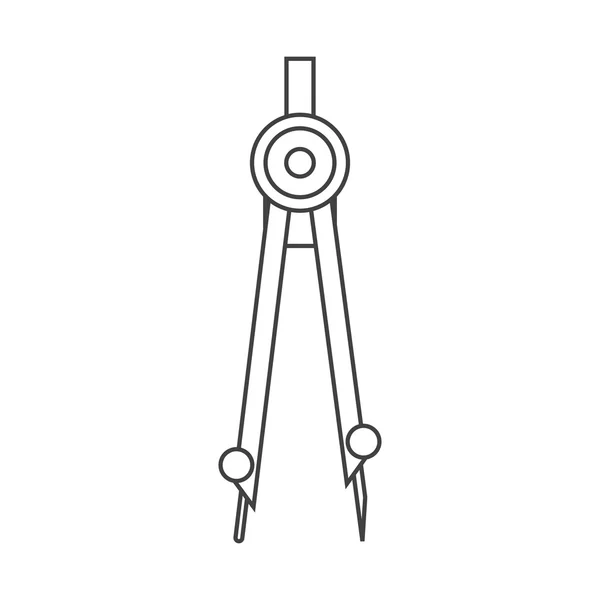 Kompassobjekt und Schulwerkzeugdesign — Stockvektor
