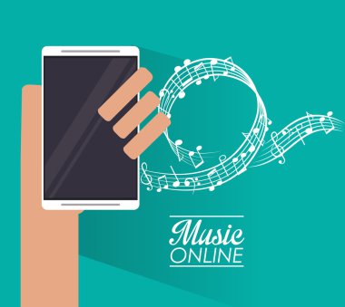 Smartphone ve müzik online tasarım