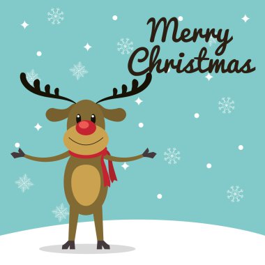 Ren geyiği karikatür Noel sezon tasarım