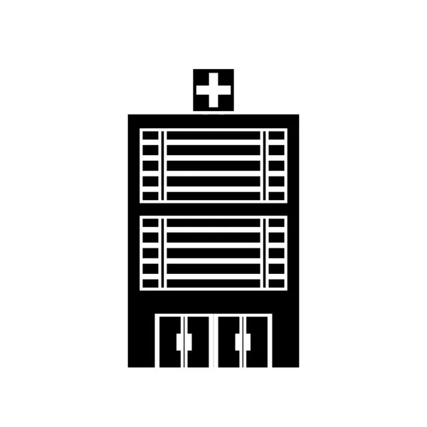 Diseño aislado del edificio del hospital — Archivo Imágenes Vectoriales