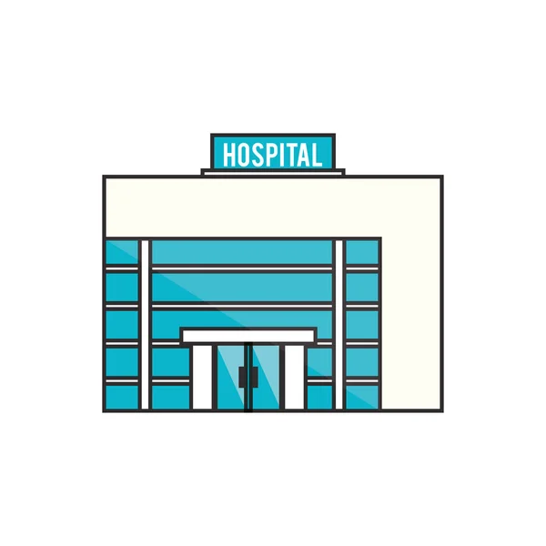 Проектирование изолированного здания больницы — стоковый вектор