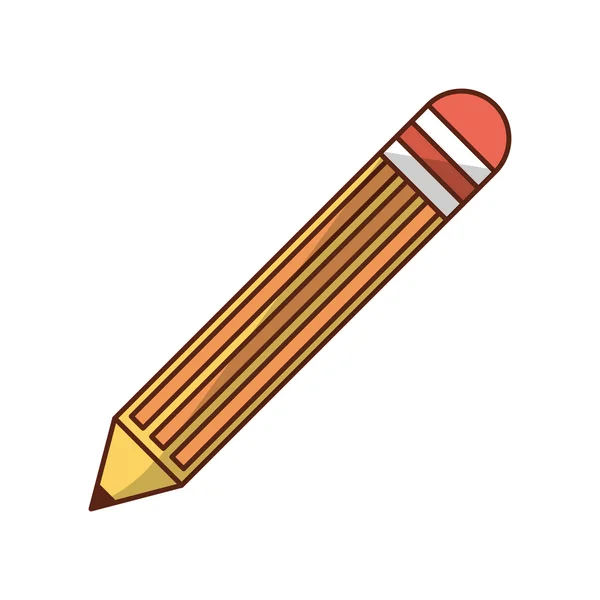 Objeto a lápis e design de ferramentas escolares — Vetor de Stock