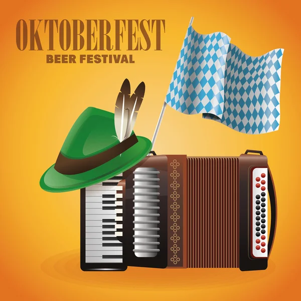 Oktoberfest celebrazione del design tedesco — Vettoriale Stock