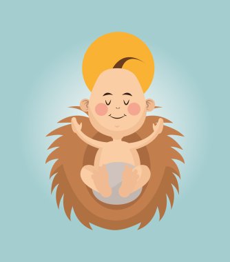 Bebek İsa karikatür tasarım