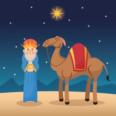 Wise man cartoon with gift design