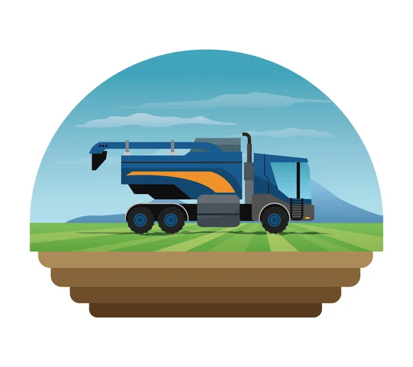 Machine de camion et conception de style de vie agricole — Image vectorielle