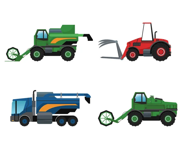 Machine de camion et conception de style de vie agricole — Image vectorielle