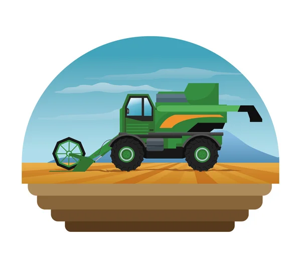 Machine de camion et conception de style de vie agricole — Image vectorielle