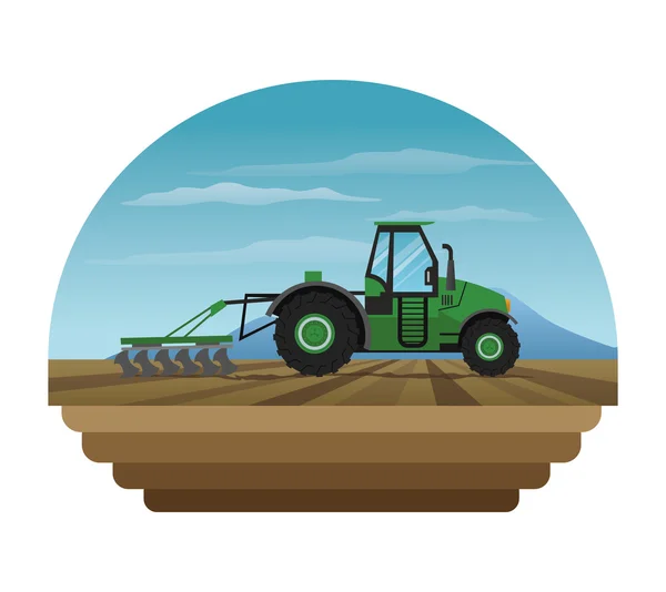 Kamyon makine ve çiftlik yaşam tarzı tasarım — Stok Vektör
