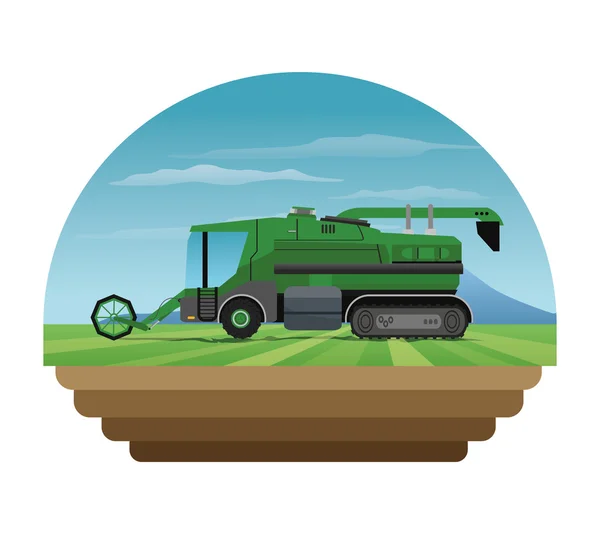 Machine de camion et conception de style de vie agricole — Image vectorielle