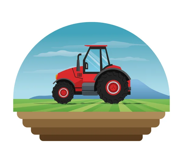 Kamyon makine ve çiftlik yaşam tarzı tasarım — Stok Vektör