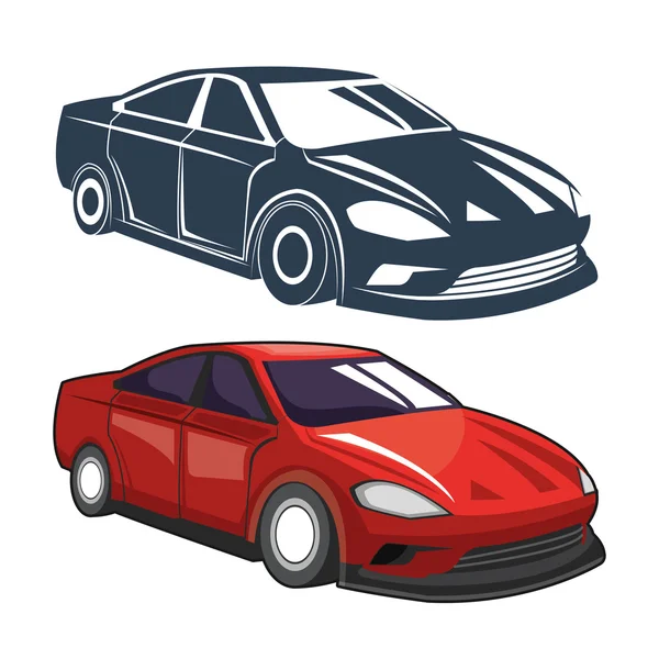 Классический дизайн автомобиля и автомобиля — стоковый вектор