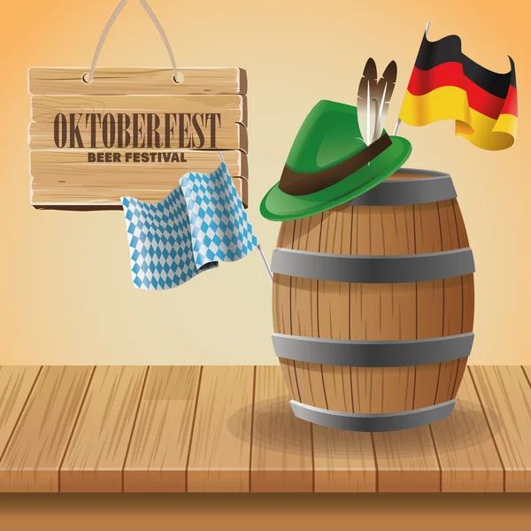 Oktoberfest ünnepe Németország design — Stock Vector
