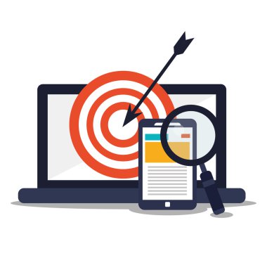 Dizüstü bilgisayar ve dijital pazarlama tasarım