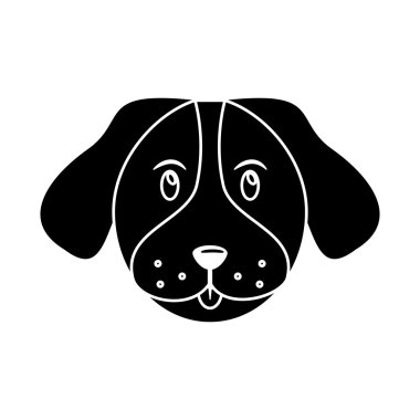 Evde beslenen hayvan izole köpek tasarım