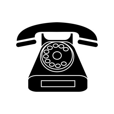 İzole retro telefon çizmek