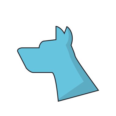 Evde beslenen hayvan izole köpek tasarım