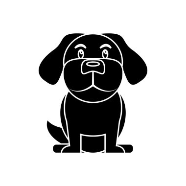 Evde beslenen hayvan izole köpek tasarım