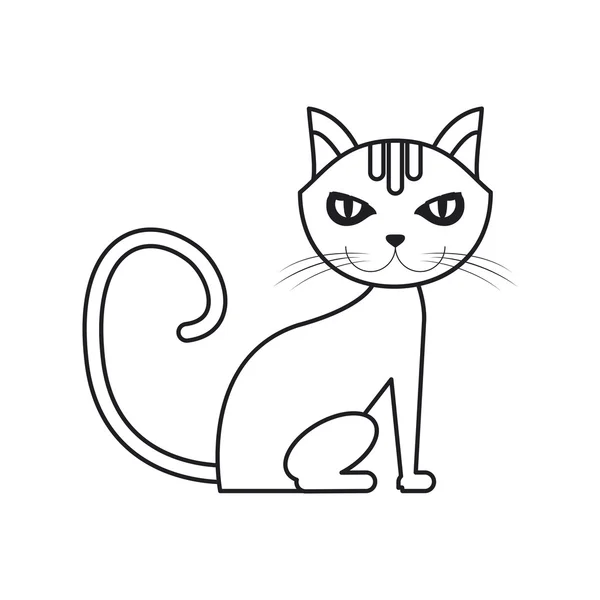 Isolierte Katze Haustier Design — Stockvektor