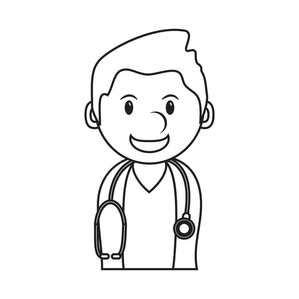 Isolé médecin dessin animé design — Image vectorielle