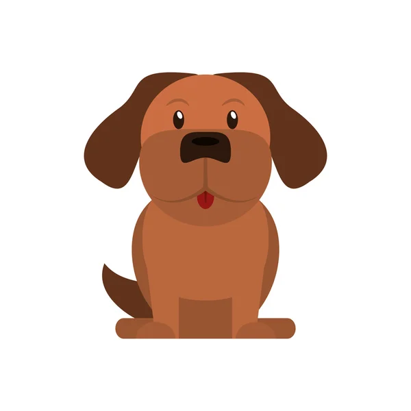Isolé chien animal de compagnie design — Image vectorielle