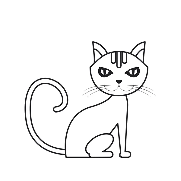 Conception isolée chat animal de compagnie — Image vectorielle