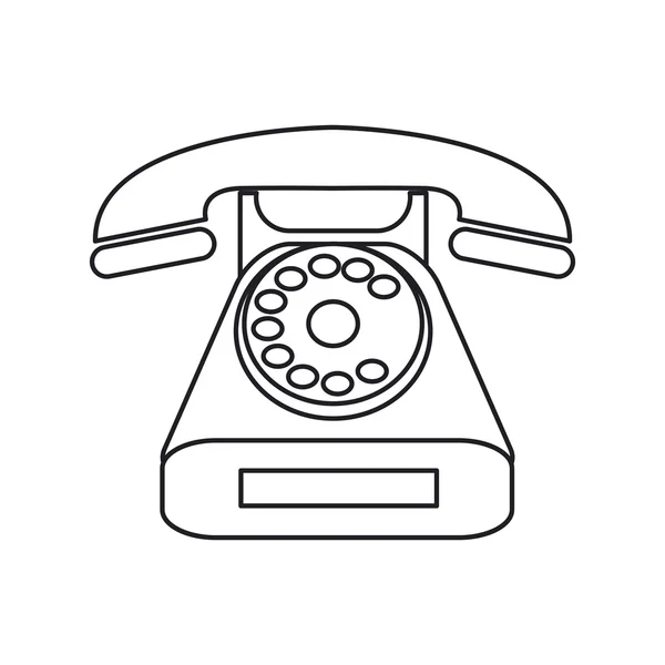 Diseño de teléfono retro aislado — Vector de stock